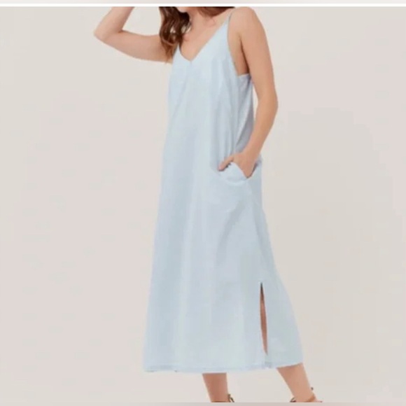 SOLD Pact Denim Chambray Cami Dress *NWT* - Picture 7 of 7